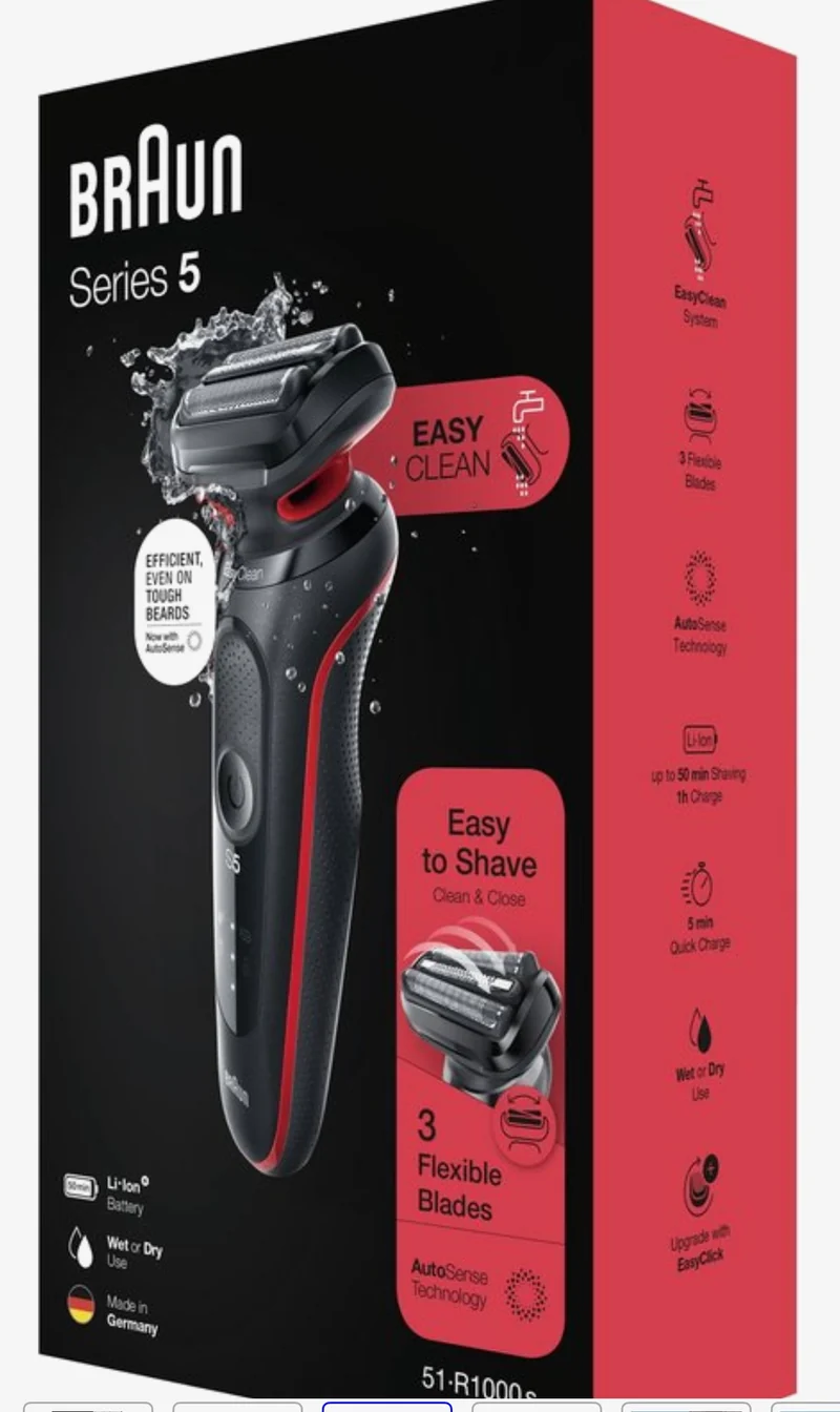 Braun Series 5 Elektrisch Scheerapparaat Mannen Rood