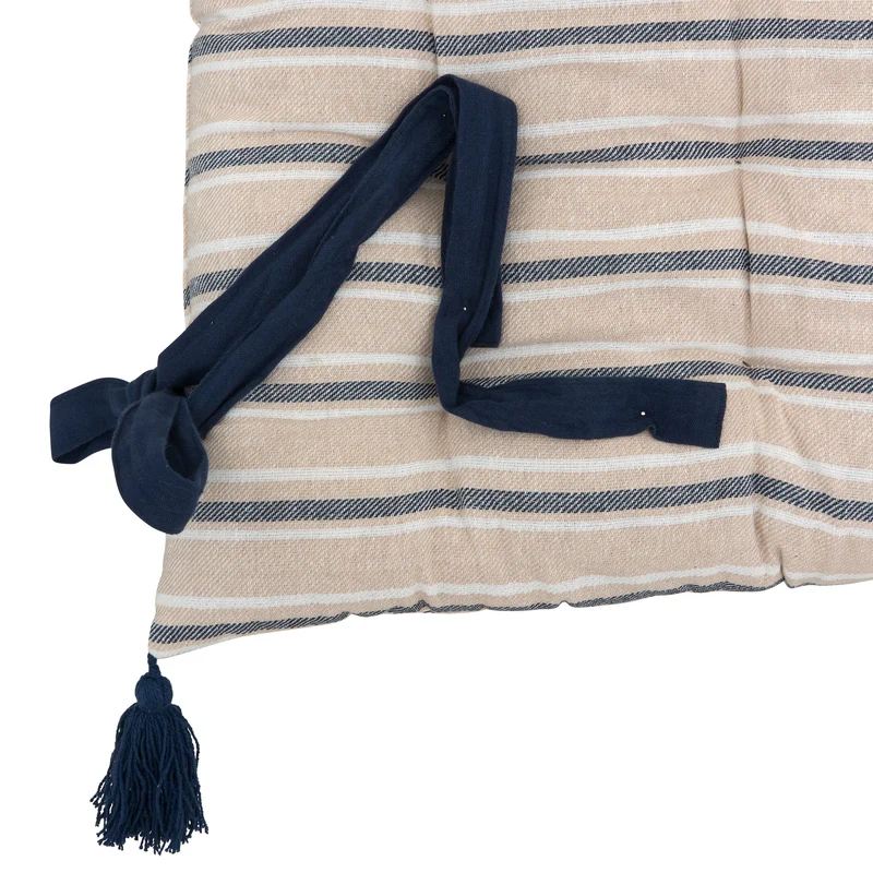 Matelas de sol rayé 60x120 cm - Bleu foncé