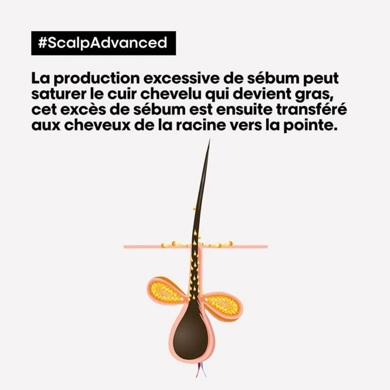 Shampoing dermo-purifiant anti-gras "Serie Expert Scalp Advanced Anti-Oilness" - Pour cuir chevelu gras