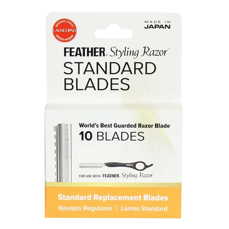 Lames de remplacement "Feather Standard Blades" - Pour les razoir Feather (Paquet de 10)