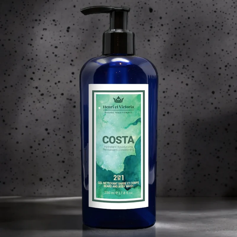 Gel nettoyant 2 en 1 barbe et corps "Costa" (228g/8.0oz)