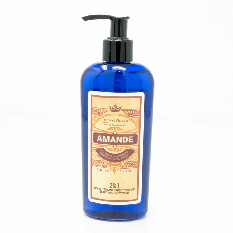 Gel nettoyant 2 en 1 barbe et corps "Amande" (228g/8.0oz)