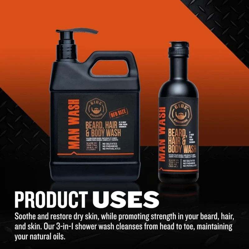 Savon à barbe, cheveux et corps "Man Wash BHB"