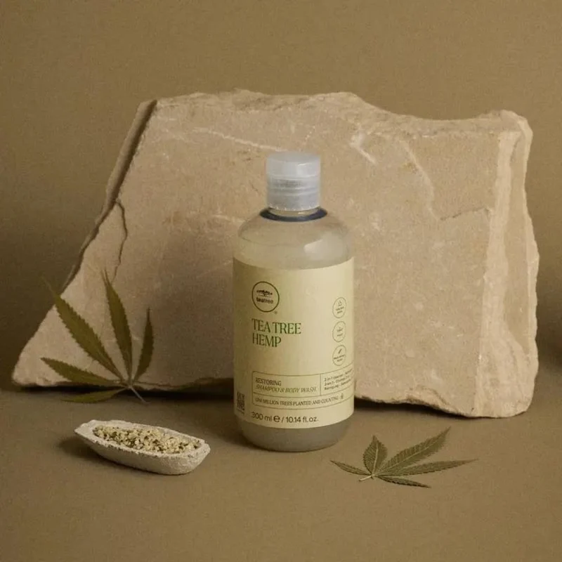 Shampoing et gel douche "Tea Tree Hemp Restoring" - Nettoyant 2 en 1