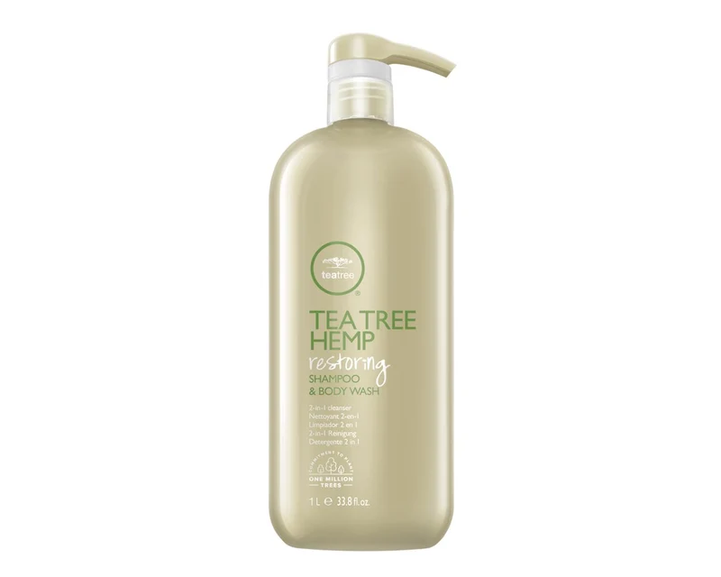 Shampoing et gel douche "Tea Tree Hemp Restoring" - Nettoyant 2 en 1