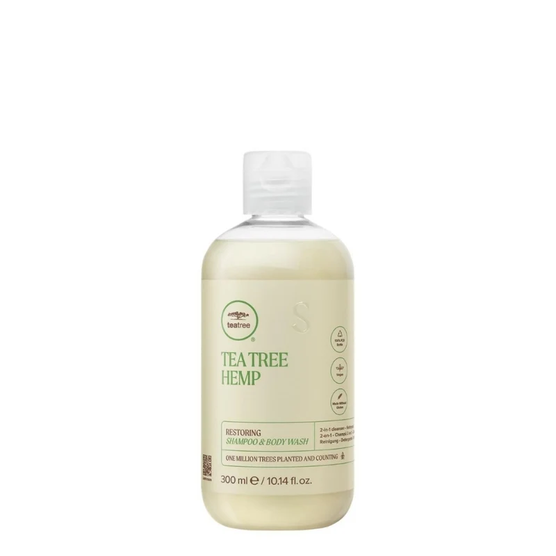 Shampoing et gel douche "Tea Tree Hemp Restoring" - Nettoyant 2 en 1