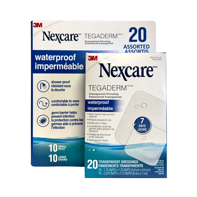 NEXCARE - Ensemble de 20 Pansements Transparents Assortis Tegaderm