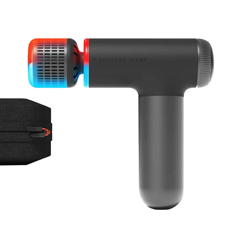 SHARPER IMAGE - Masseur de Tissus Profonds Chaud + Froid Percussion Électrique Pro+ Compact