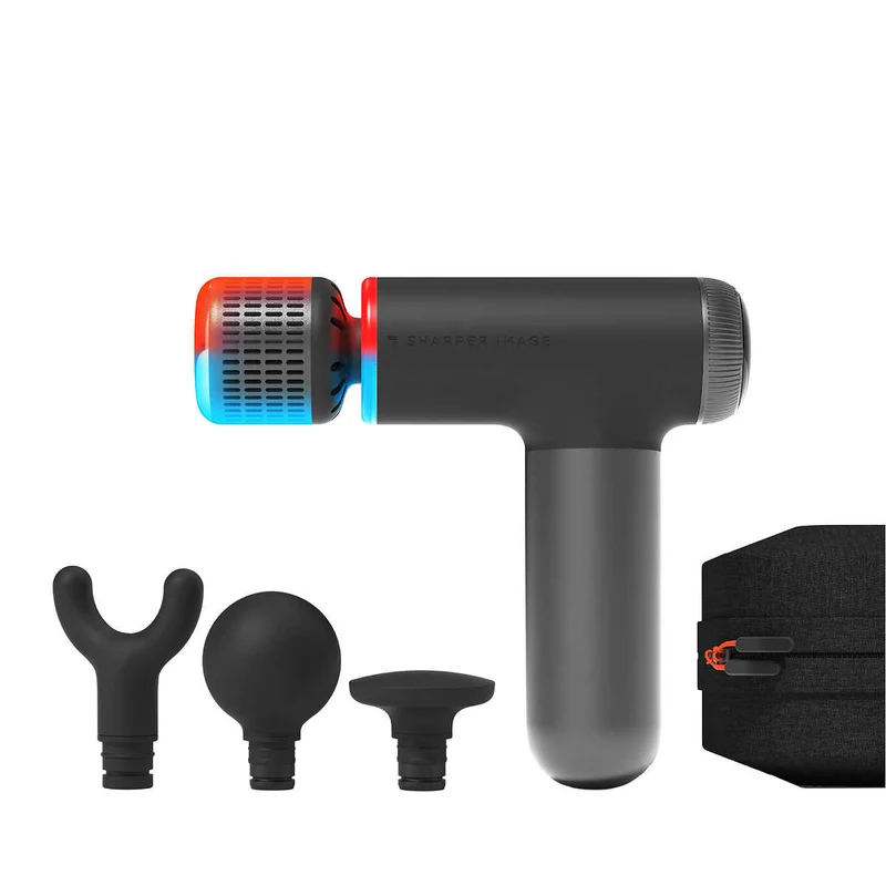 SHARPER IMAGE - Masseur de Tissus Profonds Chaud + Froid Percussion Électrique Pro+ Compact