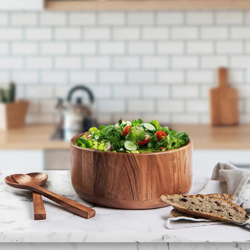 HOME INSPIRATION BY SAFDIE & CO. INC - Bol et Ustensiles de Service en Bois d'Acacia