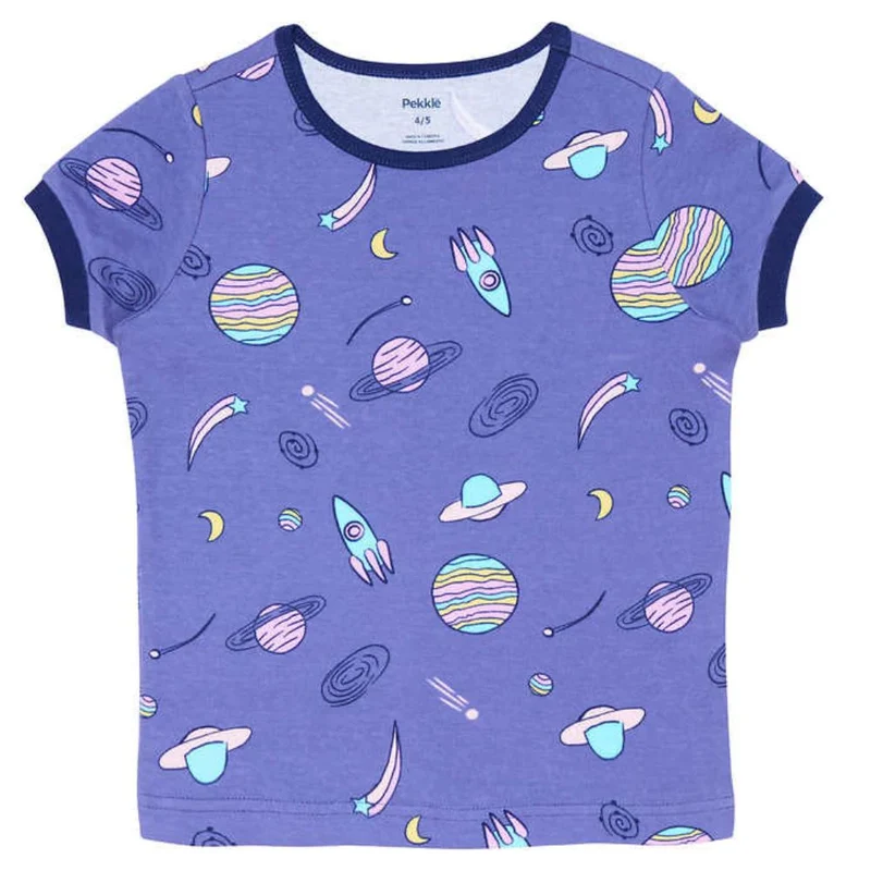 PEKKLE - Ensemble Pyjama 4 Pièces pour Fille