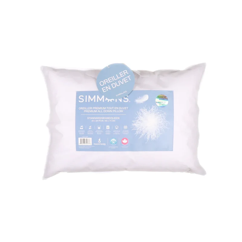 SIMMONS - Oreiller Premium en Duvet