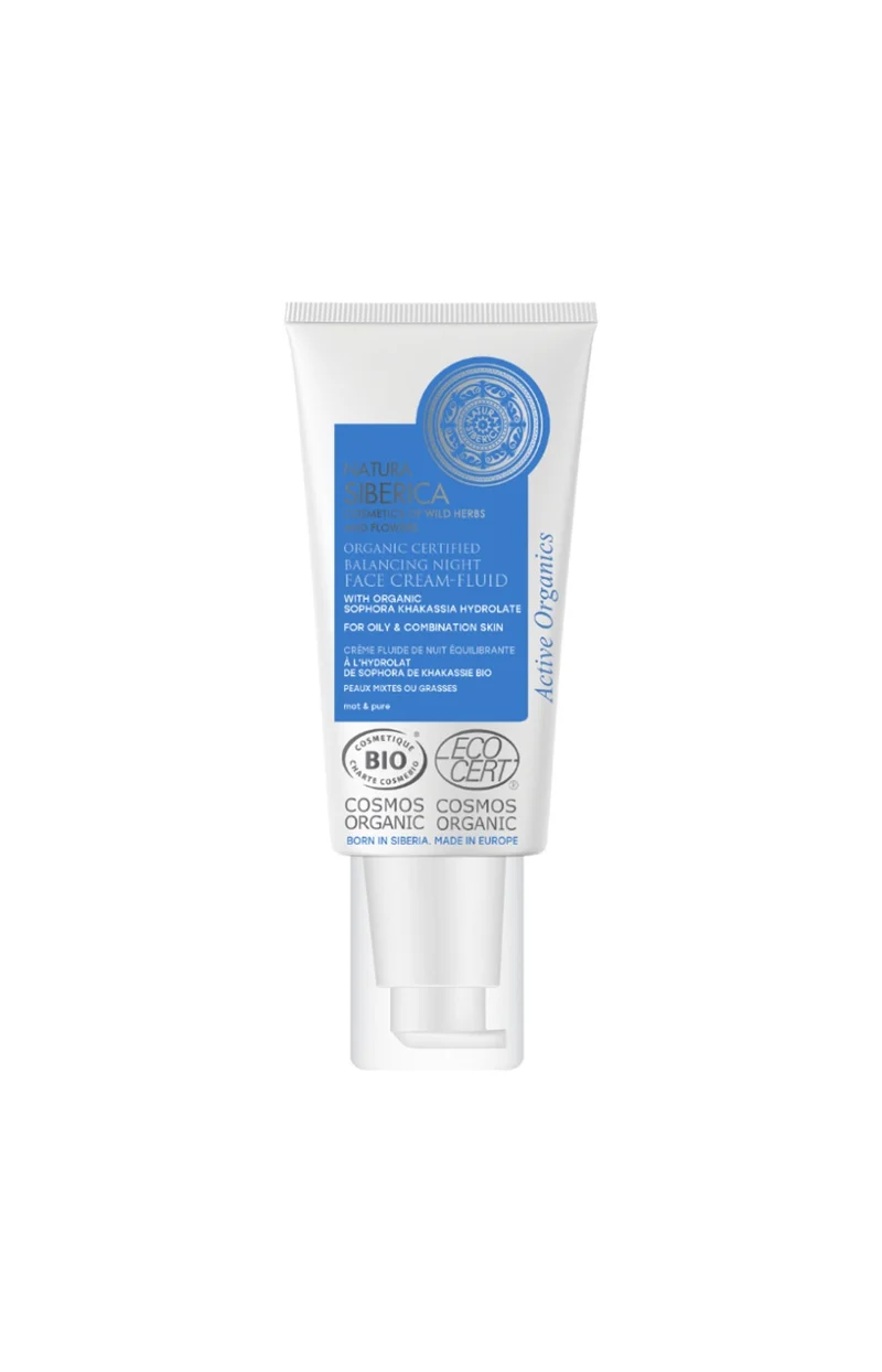Crème de nuit équilibrante bio - Sophora de Khakassie - Peaux mixtes ou grasses