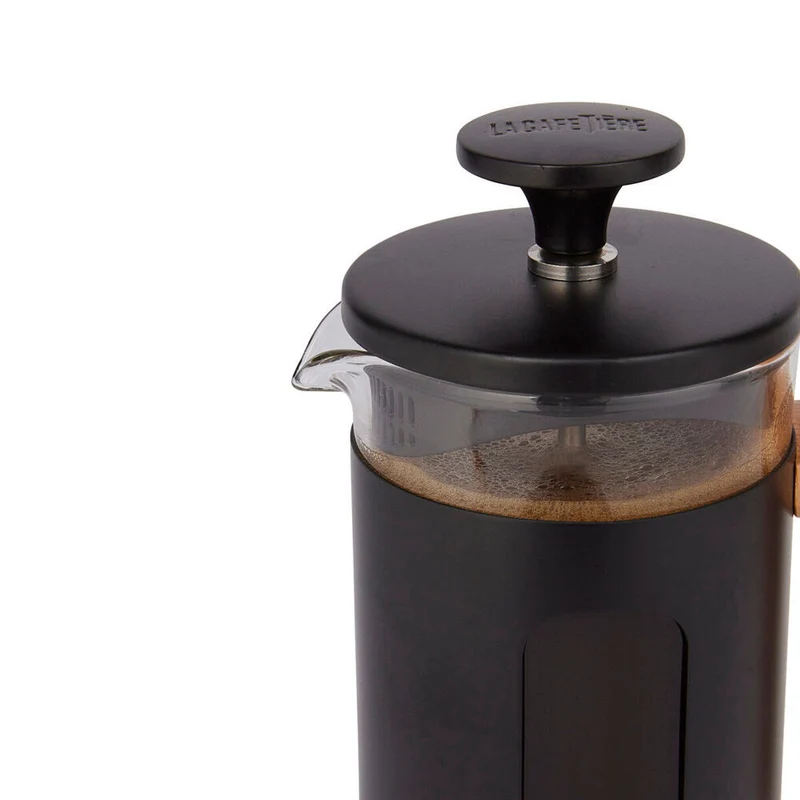 La Cafetiere Pisa 3-Cup 350ml Stainless Steel/Glass French Press (Black)