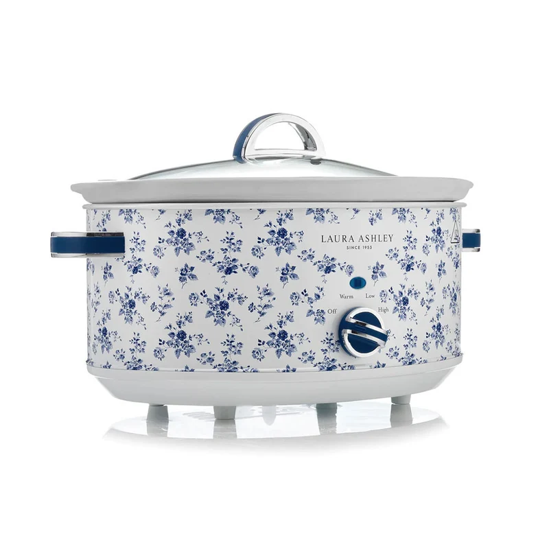 Laura Ashley 6.5L Electric 300 Watt Stainless Steel Slow Cooker China Rose