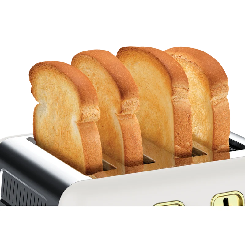 Morphy Richards Ascend Soft Gold White 4 Slice Toaster with Variable Browning