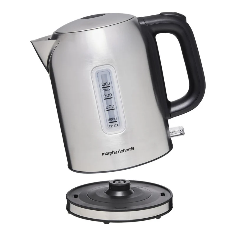 Morphy Richards Equip 1L Stainless Steel Electric Jug Kettle with 360d Base