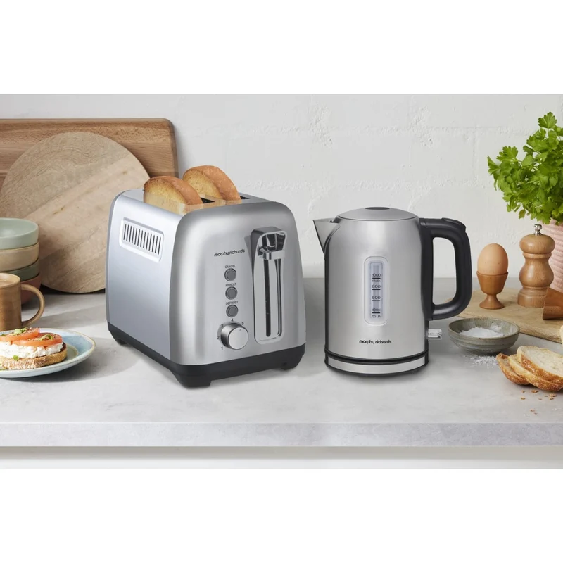 Morphy Richards Equip 1L Stainless Steel Electric Jug Kettle with 360d Base