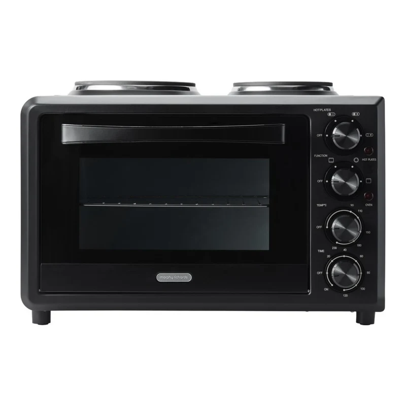 Morphy Richards 32L Black 2-in-1 Benchtop Convection Oven with Hot Plates