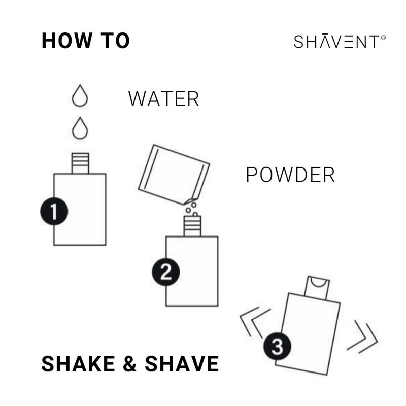 Set: SHAVENT Rasiergel-Spender + 2x SHAVE & SHOWER Shaving Gel