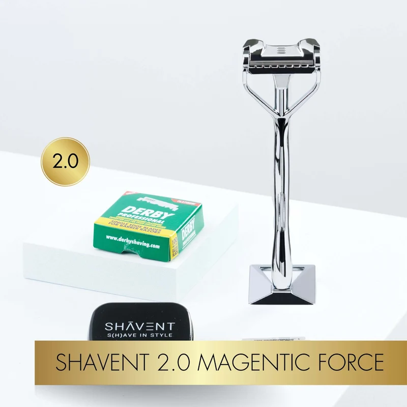 Rundum-Set: SHAVENT Original 2.0 Rasierer + 100 Klingen – Das Profi-Set zum Einstieg