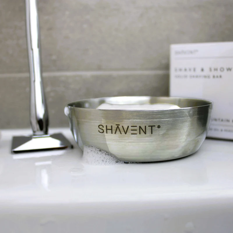 SHAVENT Rasierschale - Seifenschale aus elegantem Metall