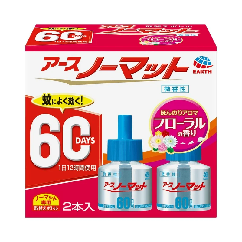 Earth No Mat Refill Bottle 60 Day Mild Fragrance 2 Bottles