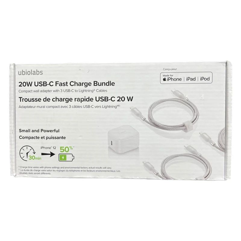 UBIOLABS - Trousse de Charge Rapide USB-C 20W