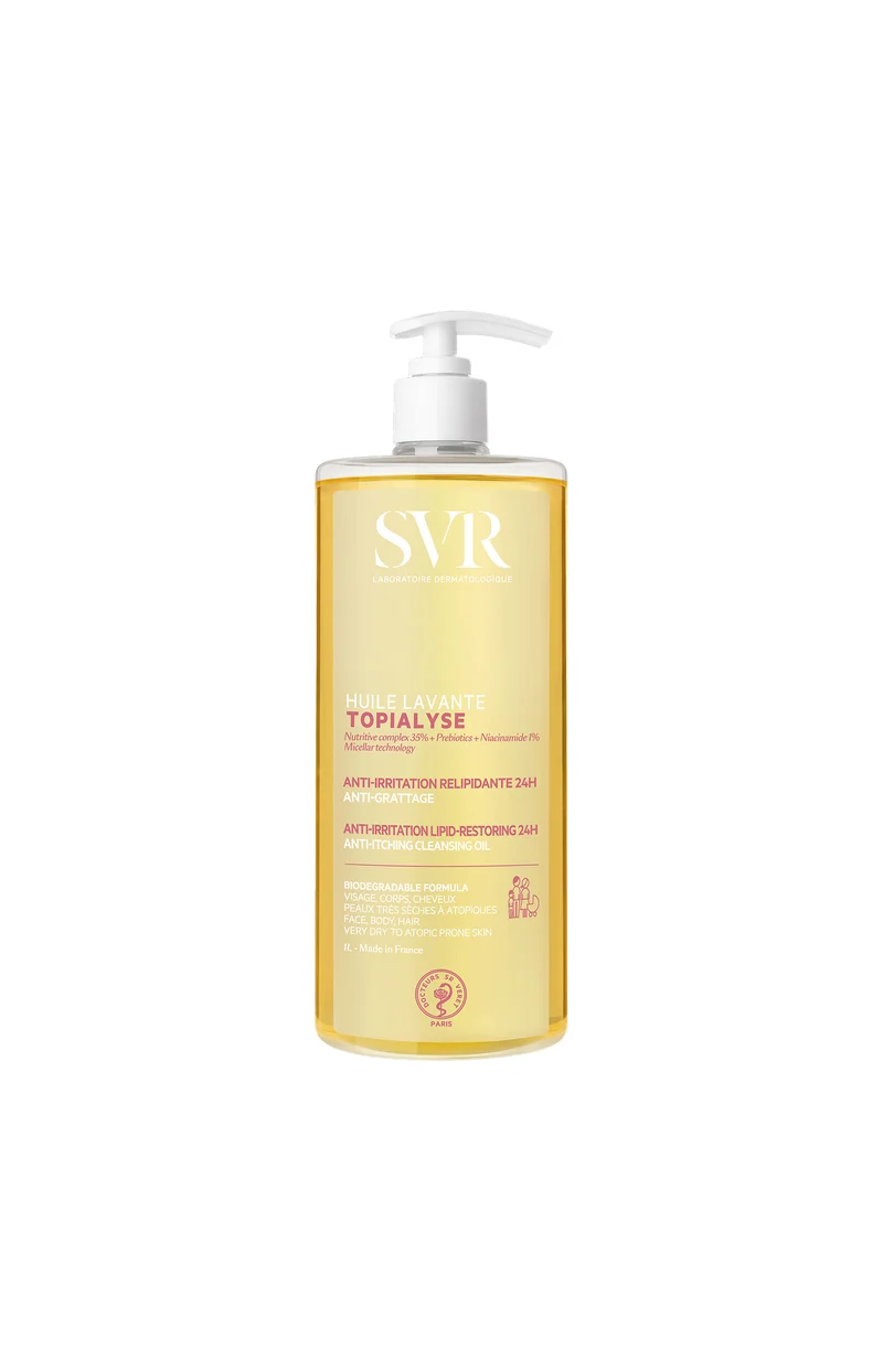 Huile lavante anti-irritation - Topialyse - Peaux sensibles à très sèches - Corps - 1 L