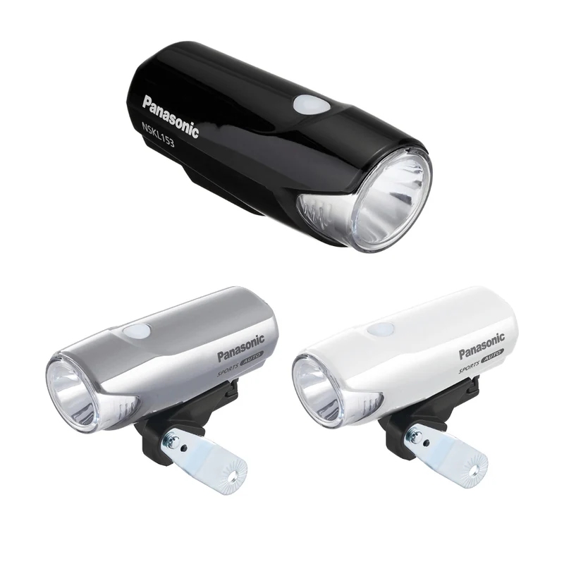 Panasonic LED Smart Bicycle Lamp Black Silver White NSKL153-S