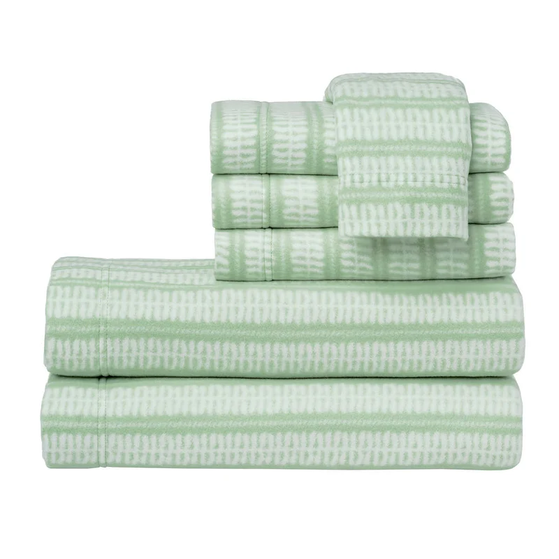 MARTHA STEWART - Ensemble de Draps en Micropolaire 6 Pièces
