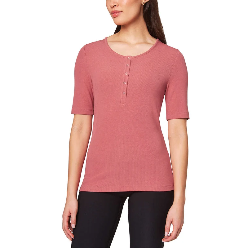 MONDETTA - Haut Henley Côtelé pour Femme