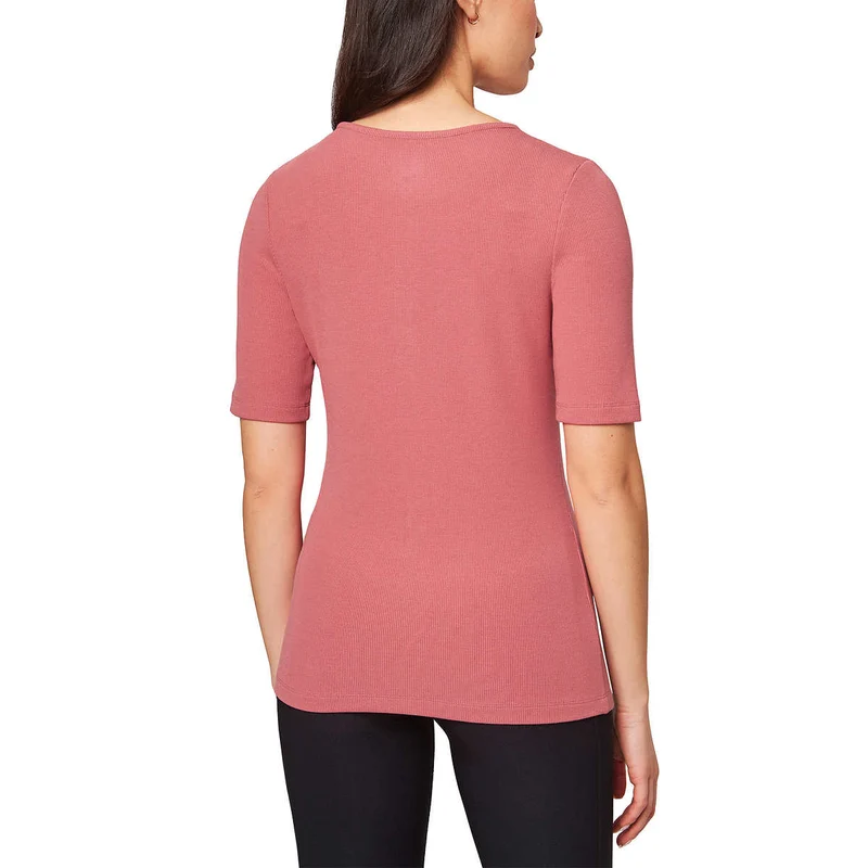 MONDETTA - Haut Henley Côtelé pour Femme