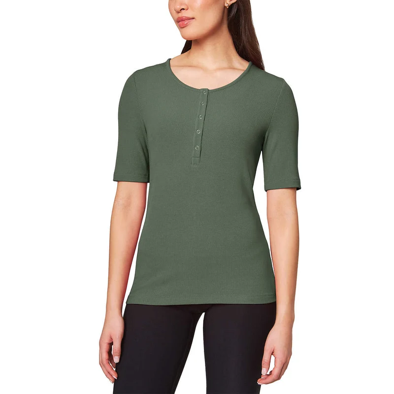 MONDETTA - Haut Henley Côtelé pour Femme