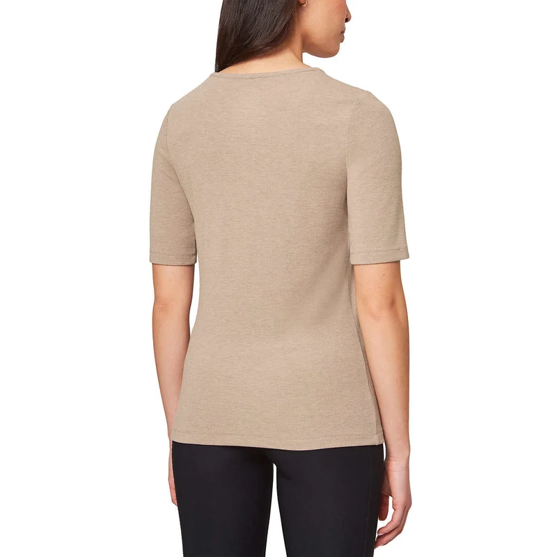 MONDETTA - Haut Henley Côtelé pour Femme