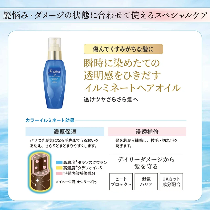 KOSE Jurème iP Thalasso Repair Illuminate Hair Oil 80mL