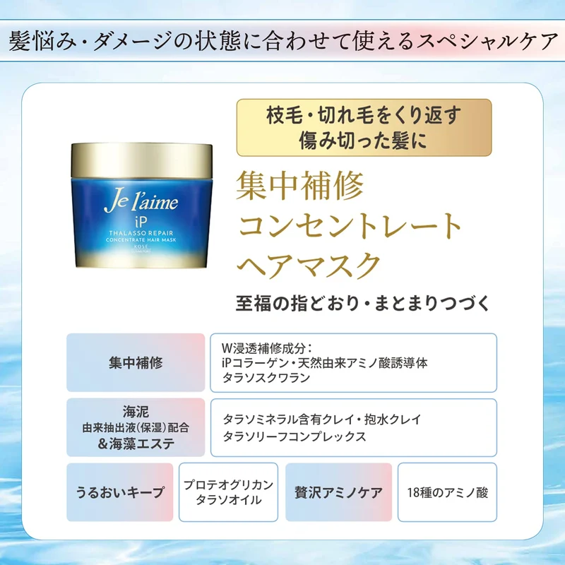 KOSE Jurème iP Thalasso Repair Concentrate Hair Mask 200g