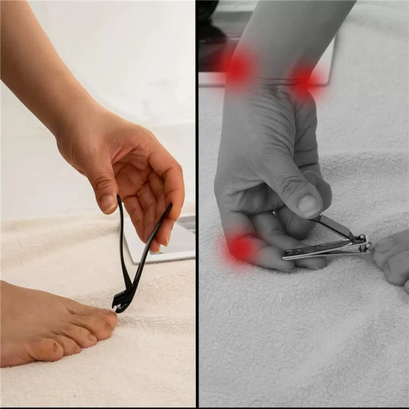 SafeClipper - Set di Forbici per Unghie Ergonomico con Manico Sicuro in Acciaio Inossidabile