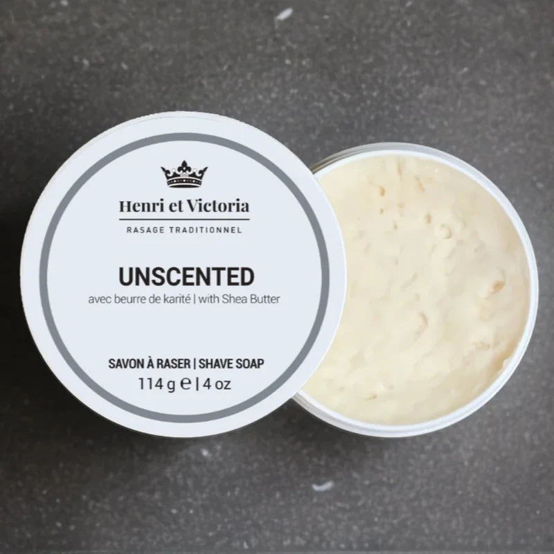 Savon à raser avec beurre de karité "Unscented" (114g/4.0oz)