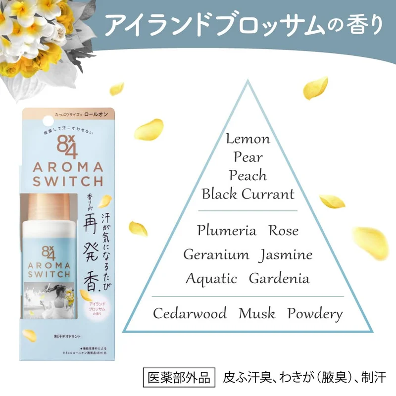 Eight Four 8X4 Aroma Switch Roll-On Deodorant - Island Blossom Scent