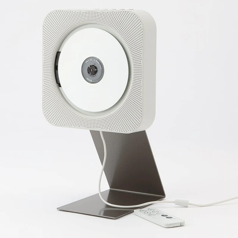 MUJI Wall-Mounted Clock & CD Player Stand Silver MJ-1601
