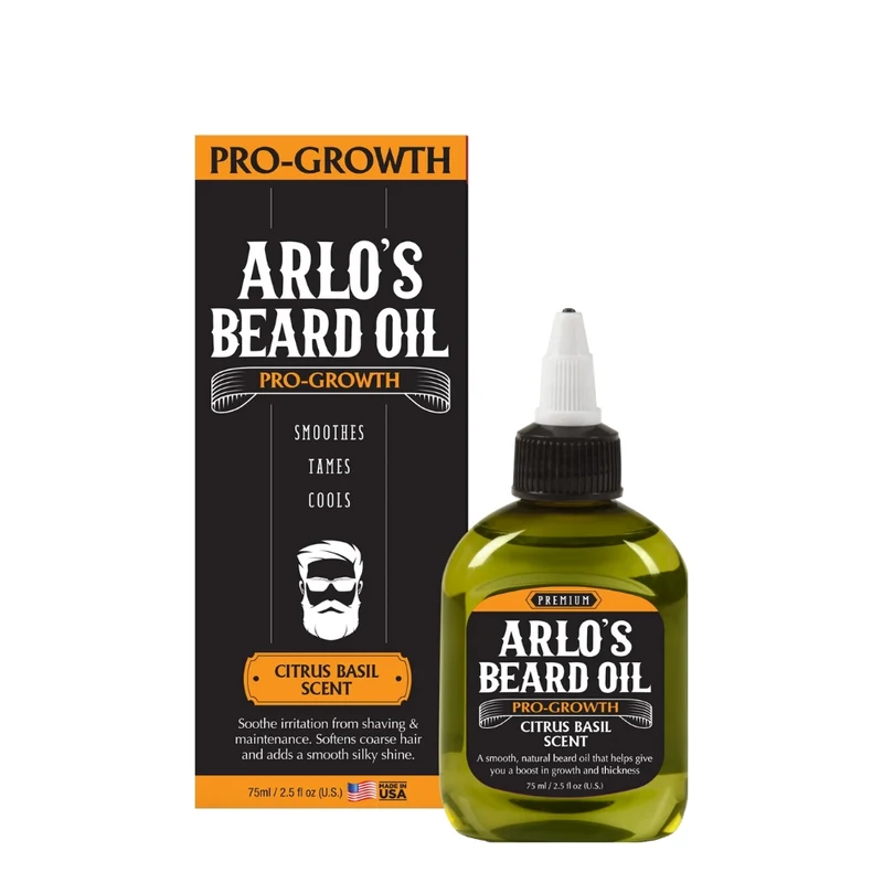 Huile à barbe "Pro-Growth" parfum d'agrumes et basilic (75ml/2.5oz)