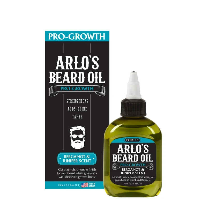 Huile à barbe "Pro-Growth" parfum de Bergamote et de genévrier (75ml/2.5oz)