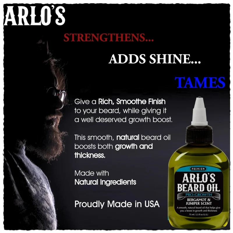 Huile à barbe "Pro-Growth" parfum de Bergamote et de genévrier (75ml/2.5oz)