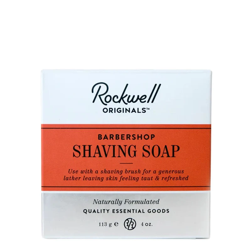 Savon à raser dans un bol en bois noir - Barbershop Scent (113g/4.0oz)
