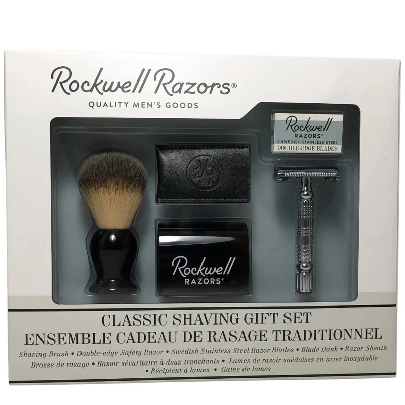 Ensemble cadeau rasage traditionnel - Gunmetal