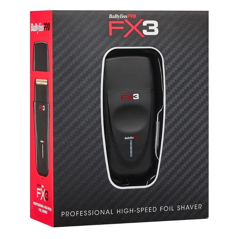 BaByliss PRO - Rasoir sans fil à double lames haute vitesse "FXX3SB" avec moteur Ferrari de 3e génération - Noir