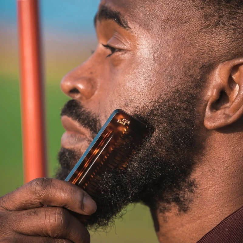 Peigne à barbe en acétate de cellulose (13.5cm/5.3")