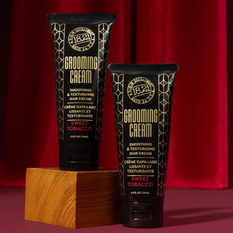 Crème capillaire "Grooming Cream Sweet Tobacco" - Lissante et texturisante (100ml/3.4oz)