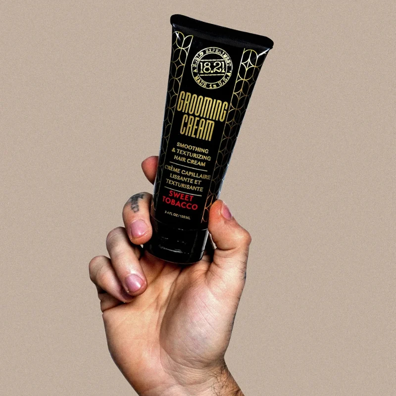 Crème capillaire "Grooming Cream Sweet Tobacco" - Lissante et texturisante (100ml/3.4oz)